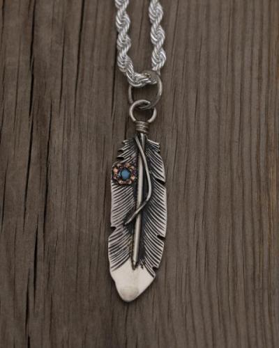 Feather Pendant1 $50.00 - (*Your choice of Stone Color.)